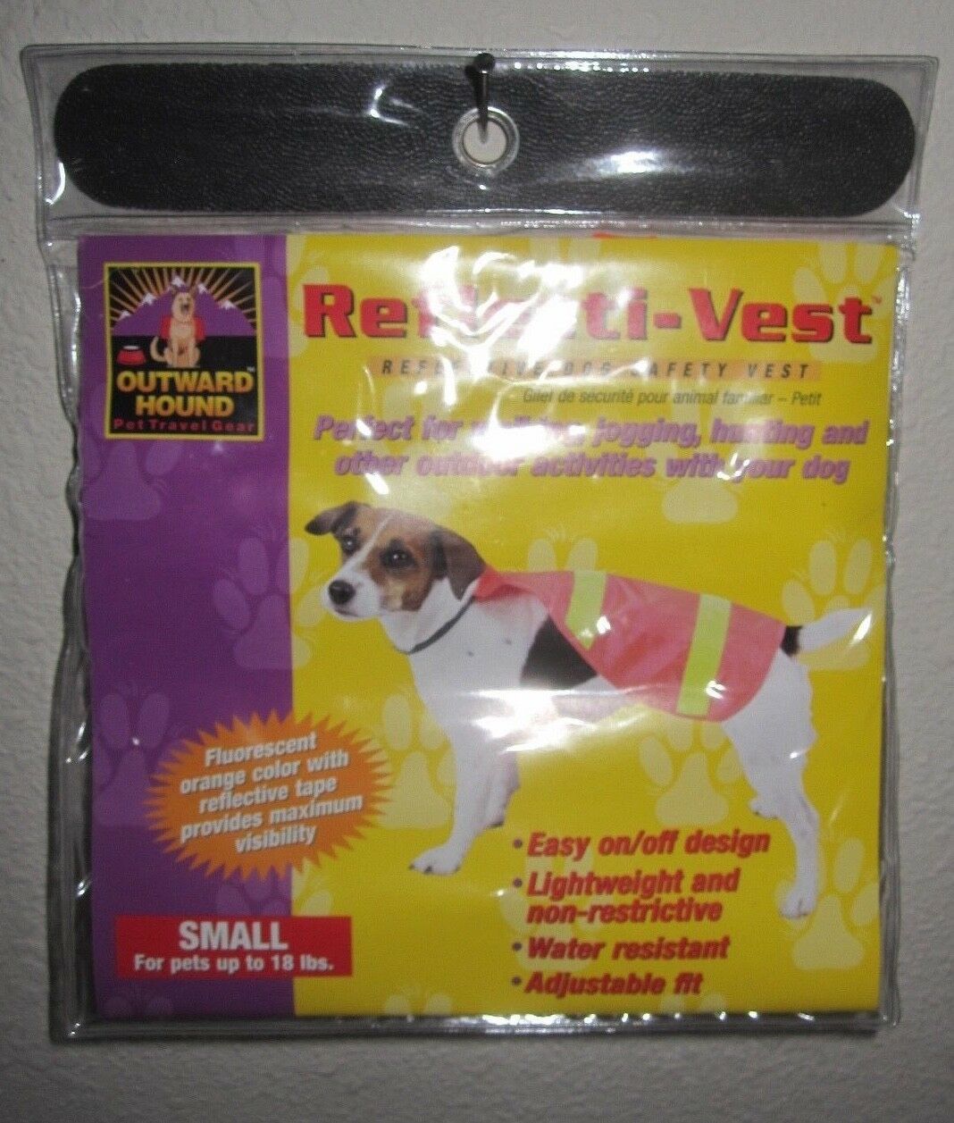 Reflective Dog Vest By Outward Hound Bright Orange Sz Small Safety Reflecti-vest