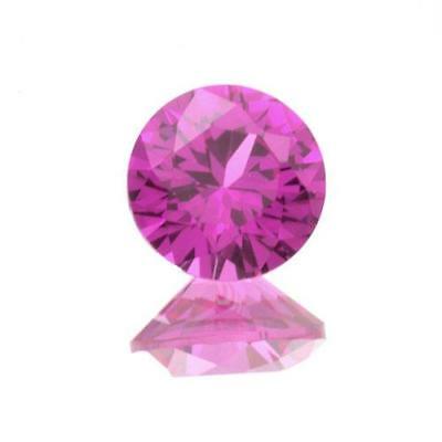 2mm - 15mm Lab Created Bright Pink Sapphire Rounds
