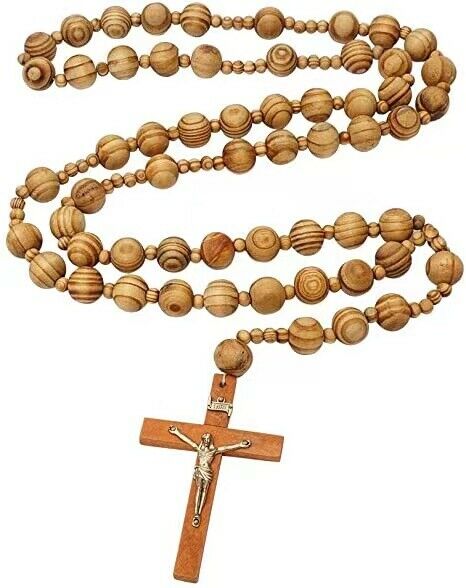 Giant Wood Rosary For Wall Decoration / Catholic / Regligious Gift / Baptism