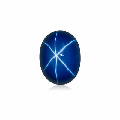 Lab Created Blue Star Sapphire Oval Cabochon Loose Stone (5x3mm - 18x13mm)