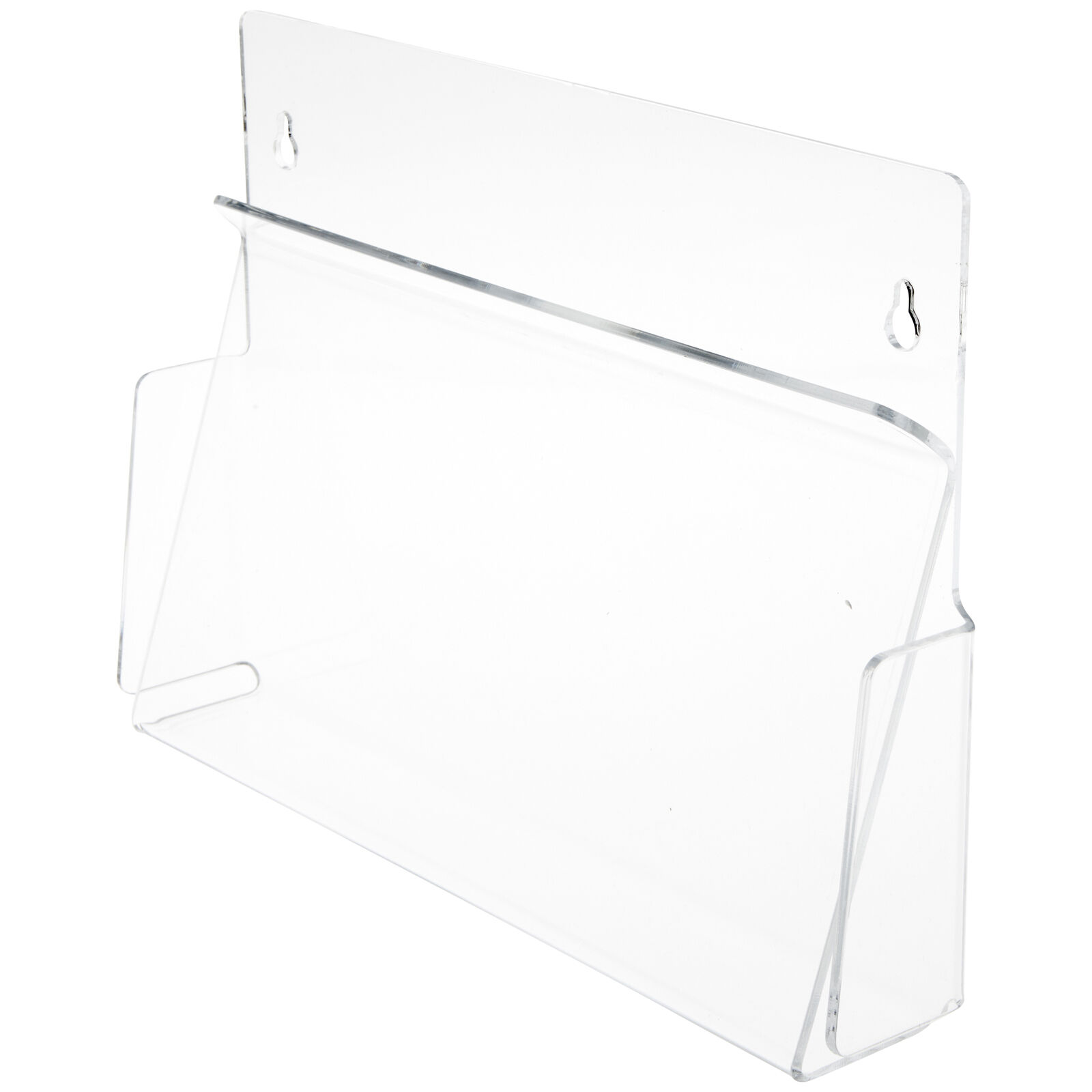 Plymor Clear Acrylic Pinch-style Literature Holder, 8"h X 11.75"w X 2"d (2 Pack)