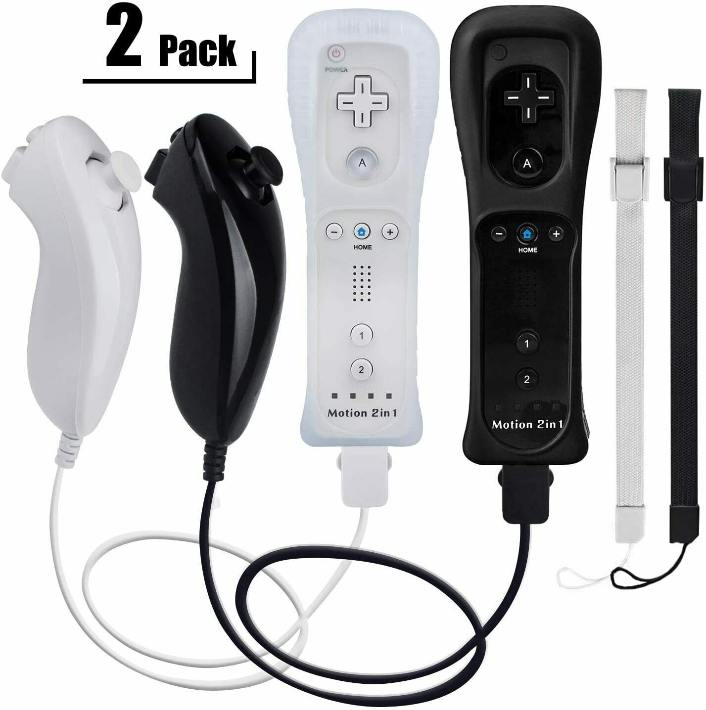 Remote Nunchuck Controller Built In Motion Plus Wireless For Nintendo Wii /wii U