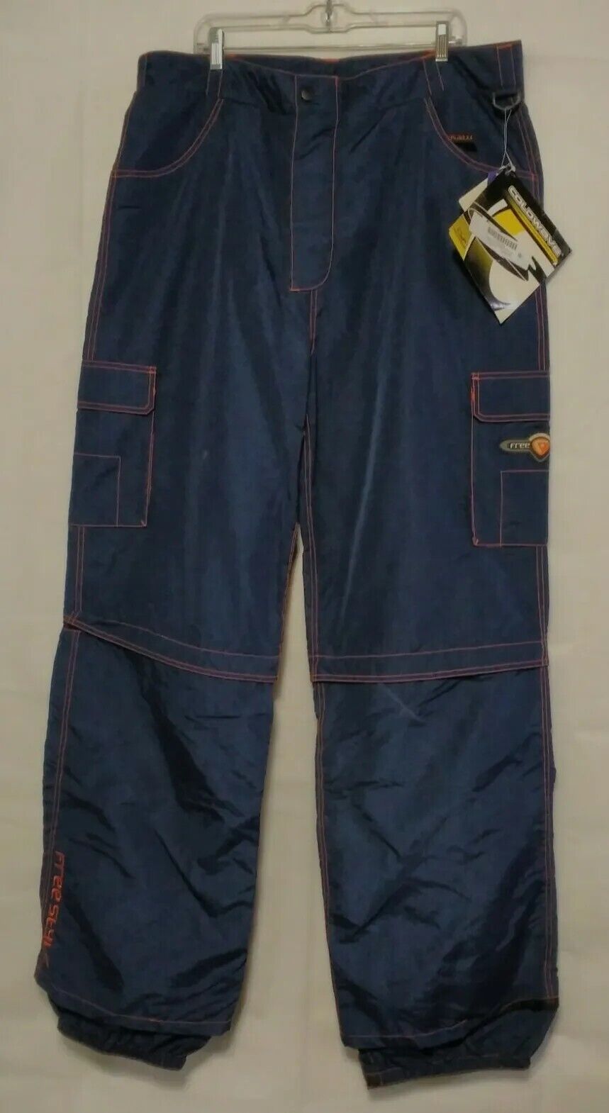 Coldwave Freestyle Snow Pants Size 3xlg 42x36 Blue/orange Trim
