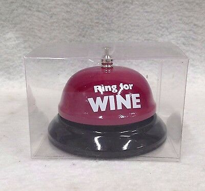 Ring For Wine Table Bell Vino Drinking Connoisseur Birthday Party Gag Gift Favor