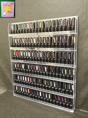 Acrylic Clear Nail Polish Wall Organizer Display Rack Fit 90 To 126 Bottles-usa