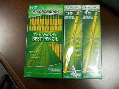 Dixon Ticonderoga 13872 Woodcase Pencil, Hb #2, Yellow Barrel 192 Count New