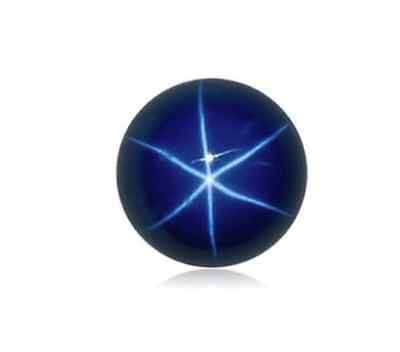 Lab Created Blue Star Sapphire Round Cabochon Loose Stones (5mm - 10mm)