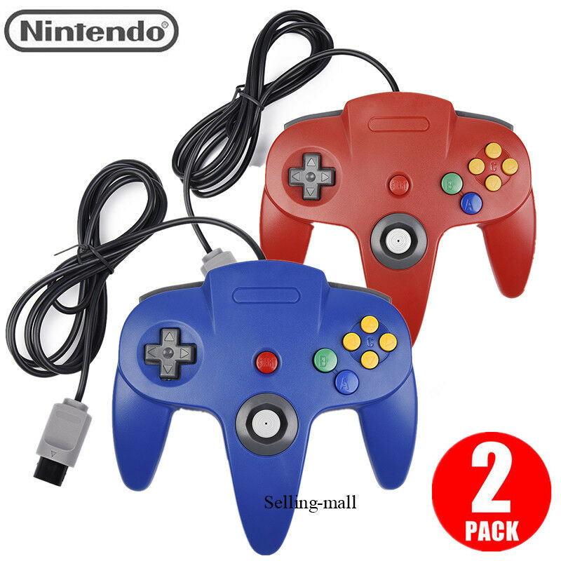 N64 Controller Joystick Gamepad Long Wired For Classic Nintendo 64 Console Games