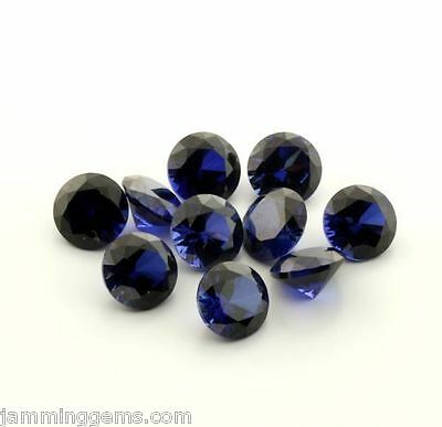 Bulk (1.5mm - 12mm) Round Aaa Lab Created Blue Sapphire