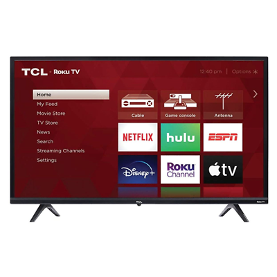 Tcl 32” 720p Class 3 Series Led Hd Smart Roku Tv 32s335 W/ Dual-band Wi-fi