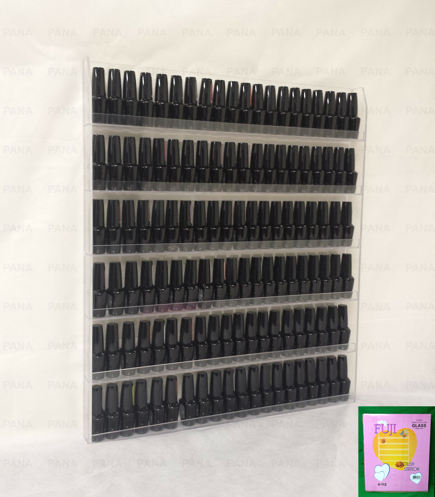 Famous Fuji Acrylic Clear Nail Polish Display Wall Rack Up To 126 Bottles Gift