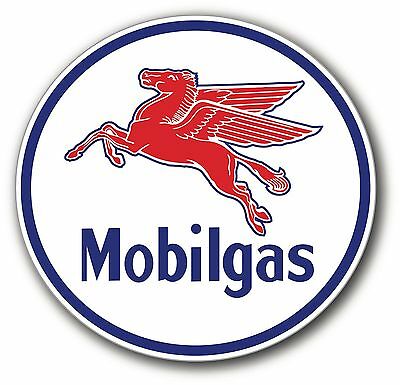 Super High Gloss Outdoor 4 Inch Mobil Mobile Gas Pegasus Round Decal Sticker
