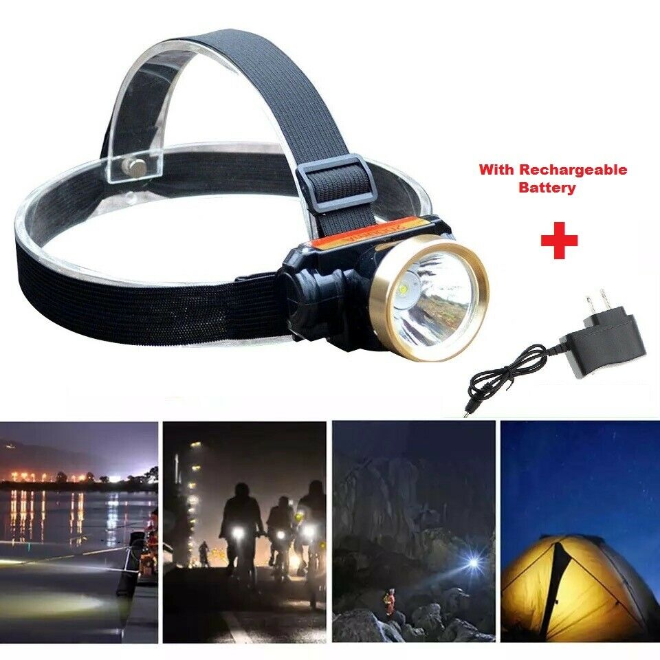 5000lm Led Rechargeable Waterproof Headlight Head Lamp + Charger Us