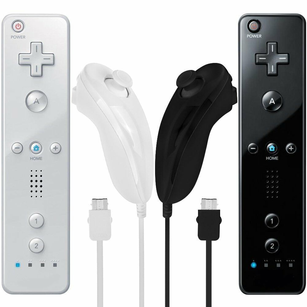 Wii Remote Controller Motion Plus And Nunchuck For Wii/wii U Console Video Games
