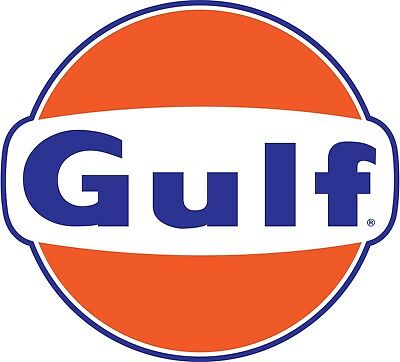 Gulf Oil Gasoline Color Die Cut Vinyl Decal Sticker - You Choose Size 2"-28"