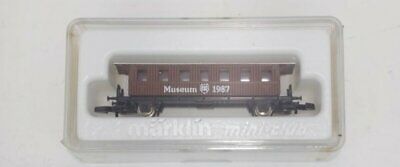 Marklin 1987 Z Mini Club Museum Coach Car Ln/box