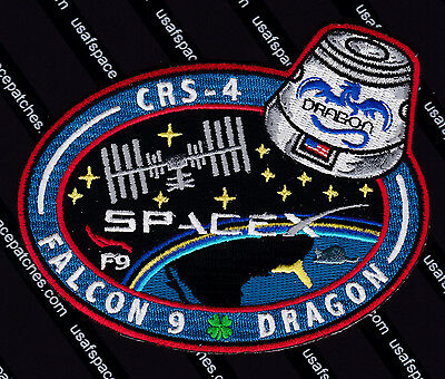 Authentic Crs-4 Spacex Falcon-9 Dragon Iss Commercial Nasa Supply Flight Patch