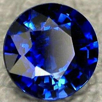 Lab Created Blue Sapphire Corundum Round Faceted Loose Stones (3mm - 20mm)