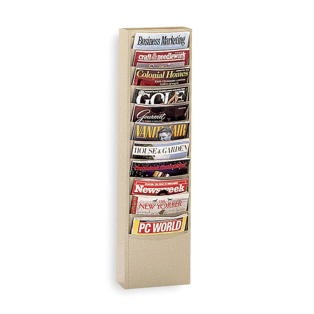 Grainger Approved 405-75 Literature Rack,tan,11 Compartments
