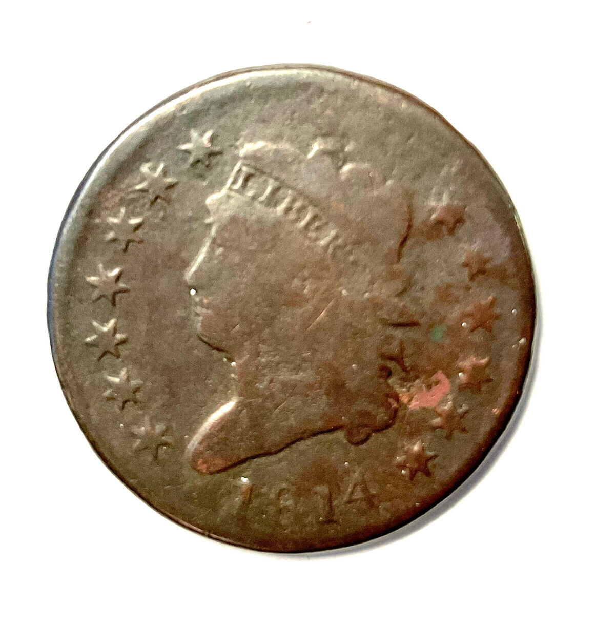1814 Large Cent-plain 4-vg