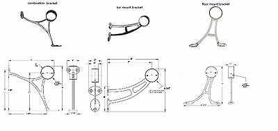 Stainless Steel Bar Foot Supports-foot Rail Brackets-bar Rail Brackets 2" Od
