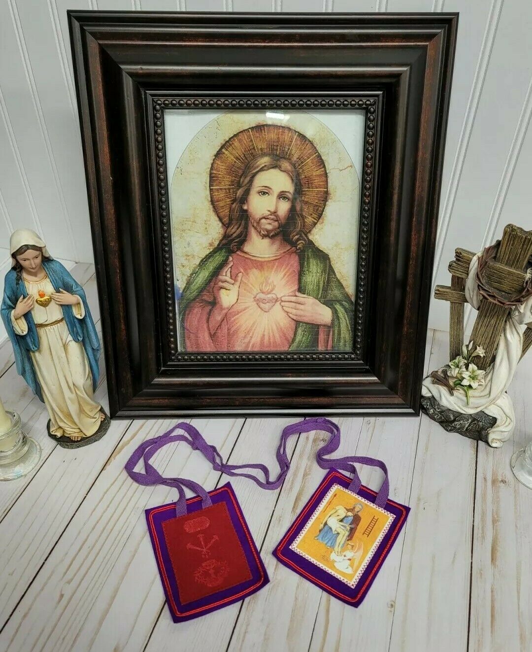 Ships The Same Day Purple Scapular Of Benediction And Protection
