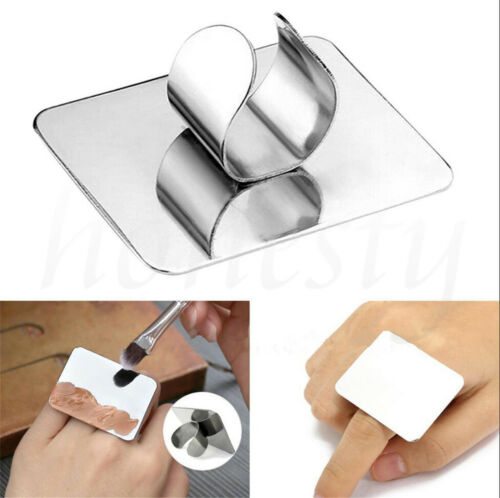 Mini Finger Nail Art Mixing Palette Accessory For Free Hand Manicure Ring Tools