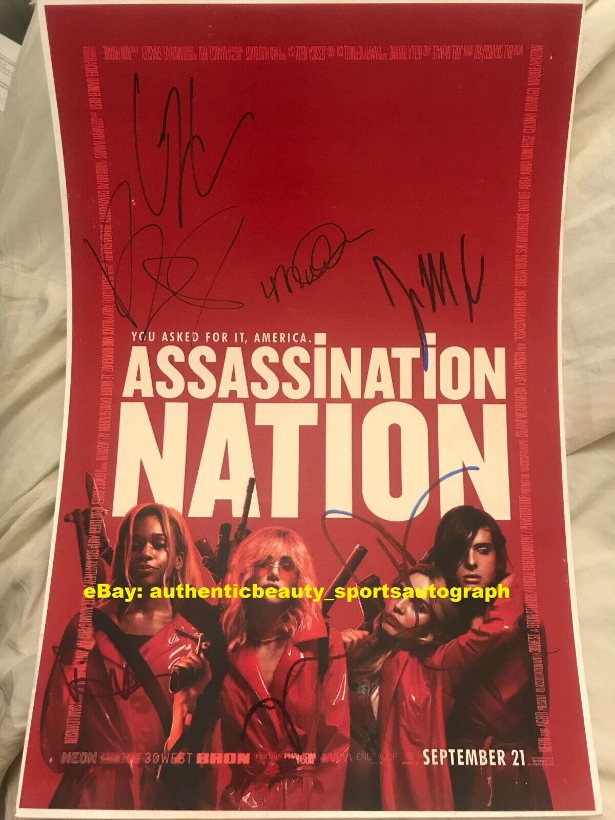 Assassination Nation Odessa Youngabra Suki Waterhouse Bella Signed 12x18 Reprint