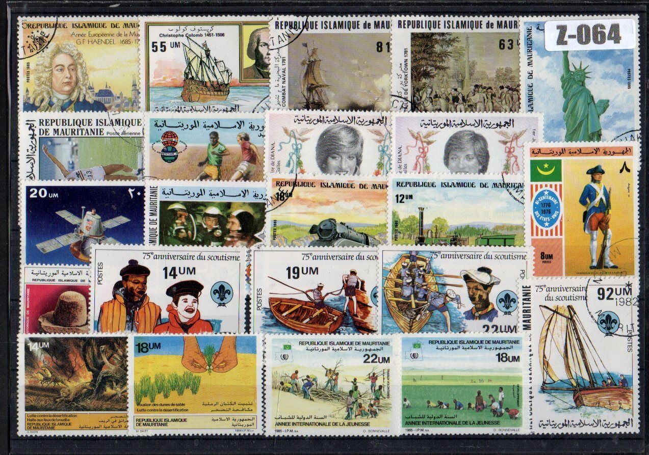 Z064 Afrique / Africa Mauritania 1980s Small Lot With Thematic Stamps