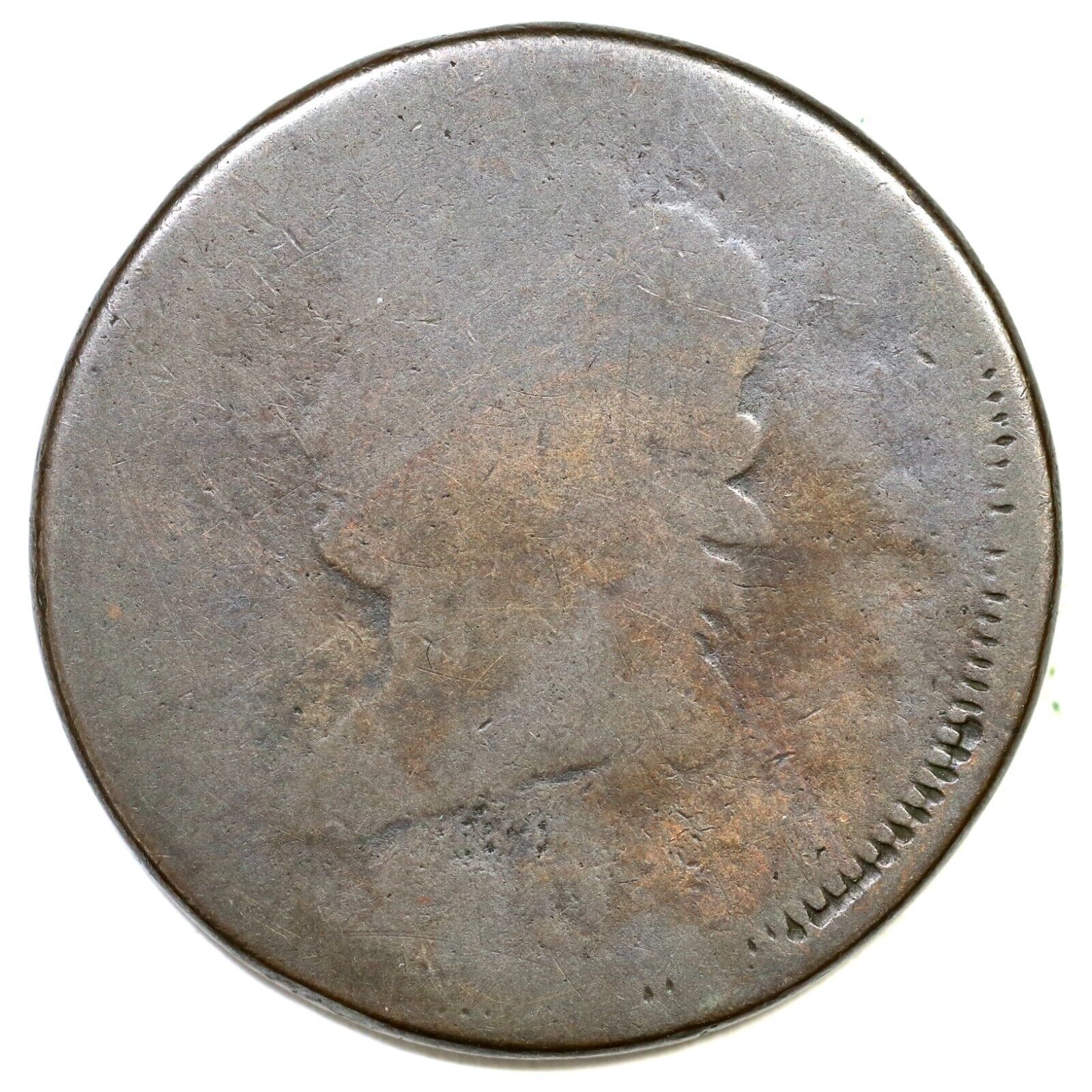 1808 S-278 Off Center Classic Head Large Cent Coin 1c